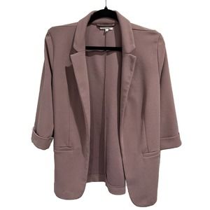 Maurices Women’s Mauve 3/4 Sleeve Open Front Stretch Blazer - Medium